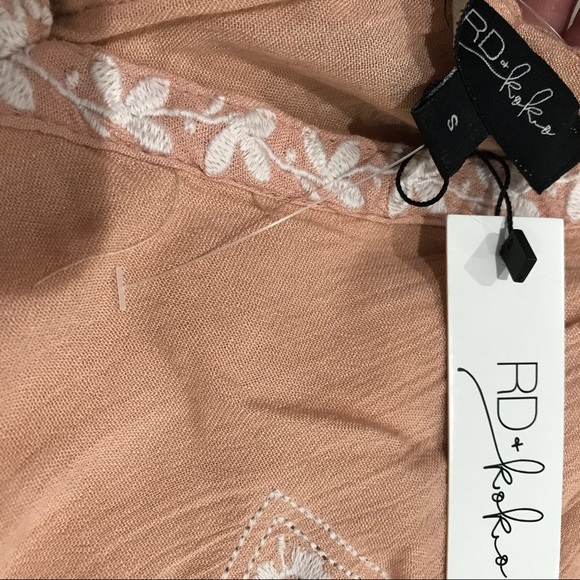 Anthropologie RD & Koko Embroidered Tunic Top - Picture 3 of 3